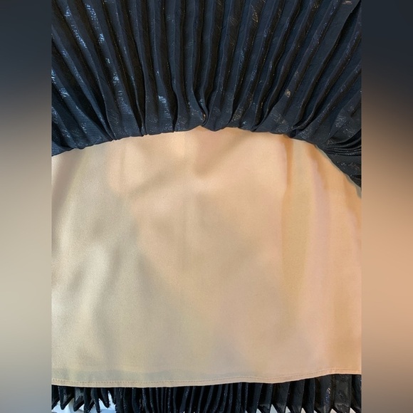 BCBCG NWT MaxAzaria Ryanne Black Pleated Shimmer Skirt size XS ! - Picture 5 of 9